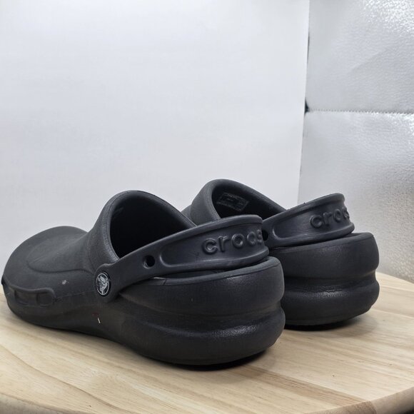 Womens Size 8 - Crocs Bistro Clogs Black Slip On Sandals Shoes - Picture 7 of 9